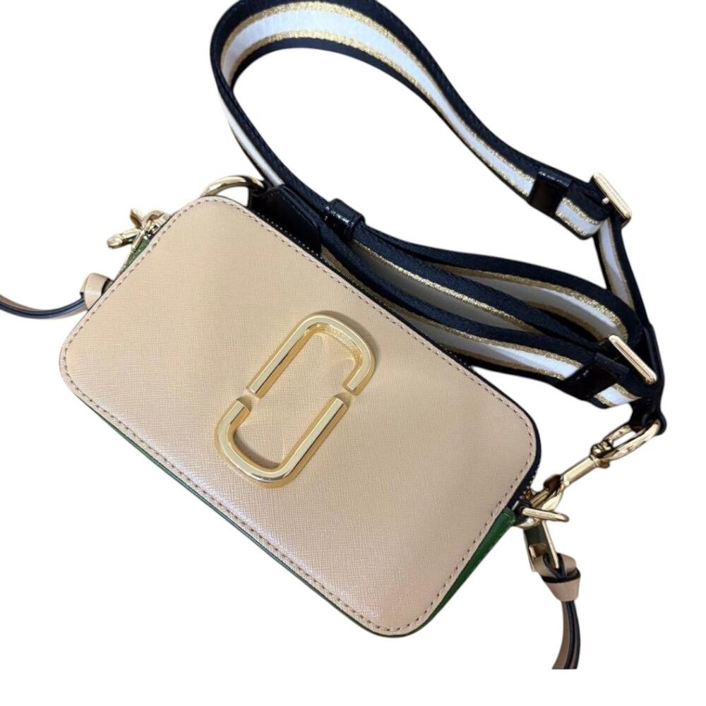 Marc Jacobs The Snapshot Crossbody Bag – Cream & Green
